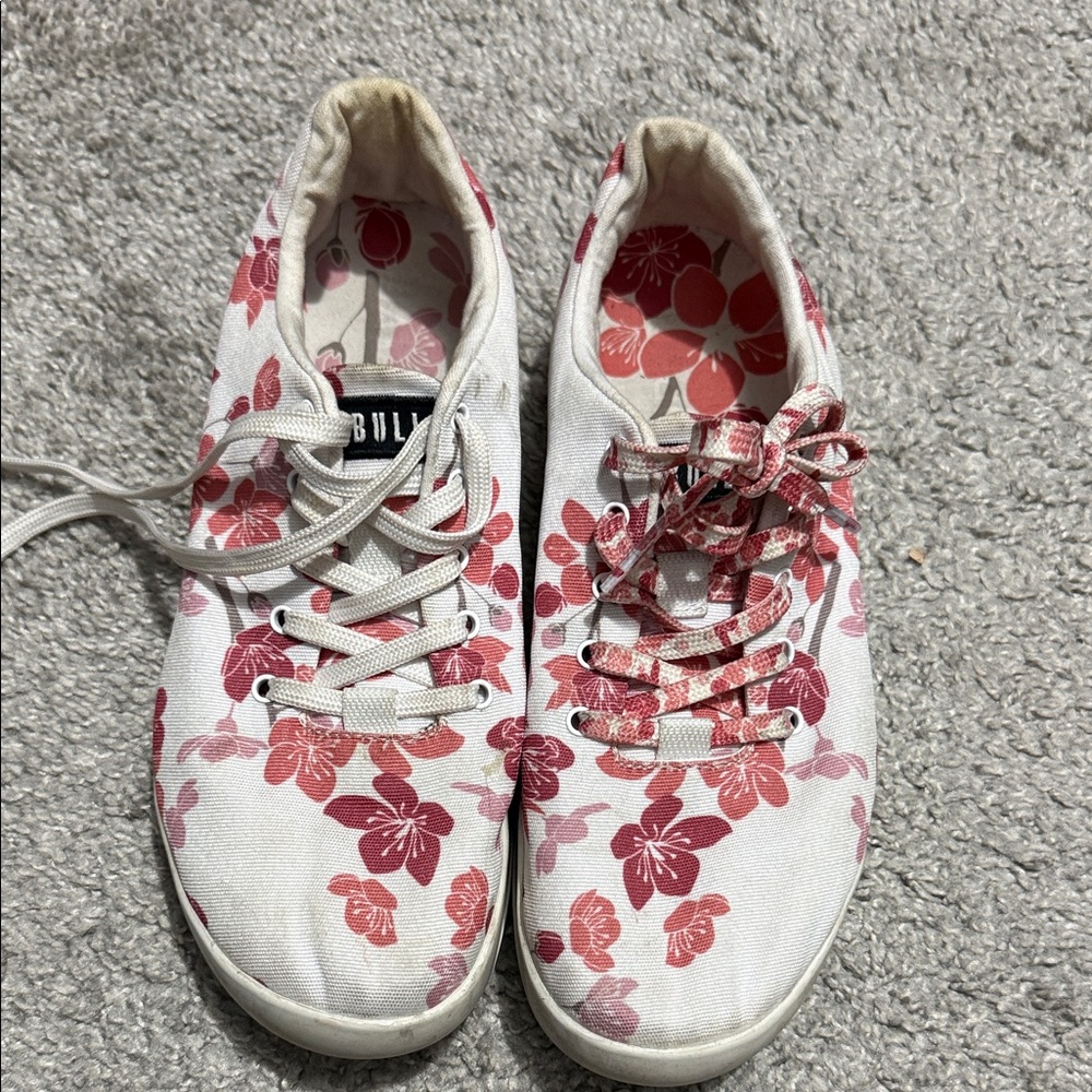 NOBULL Pink Floral Canvas Lace-Up Sneakers